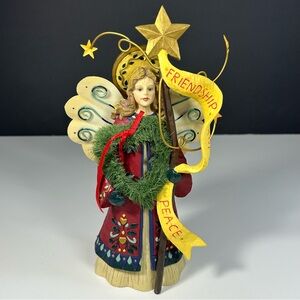 2000 Kathy Killip for Demdaco *‎ Angel Christmas Angel Standing Ornament * 9"